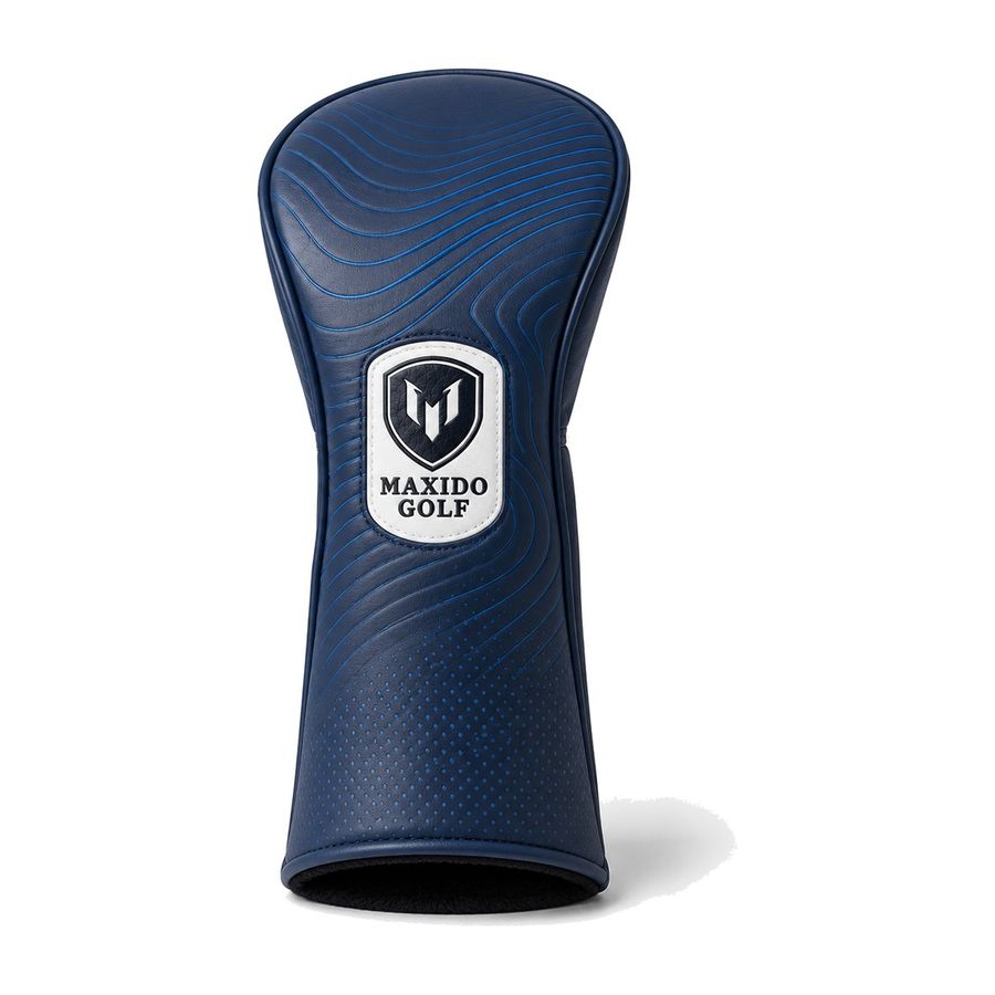 Crest Driver Cover — Navy Emboss by Maxido Golf