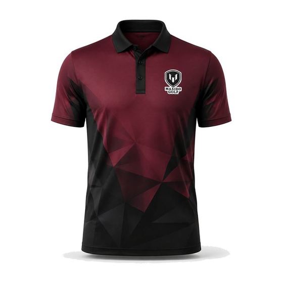 Facet Polo — Maroon golf product by Maxido Golf