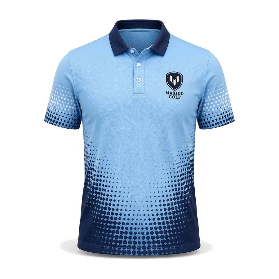 Halftone Polo — Sky by Maxido Golf