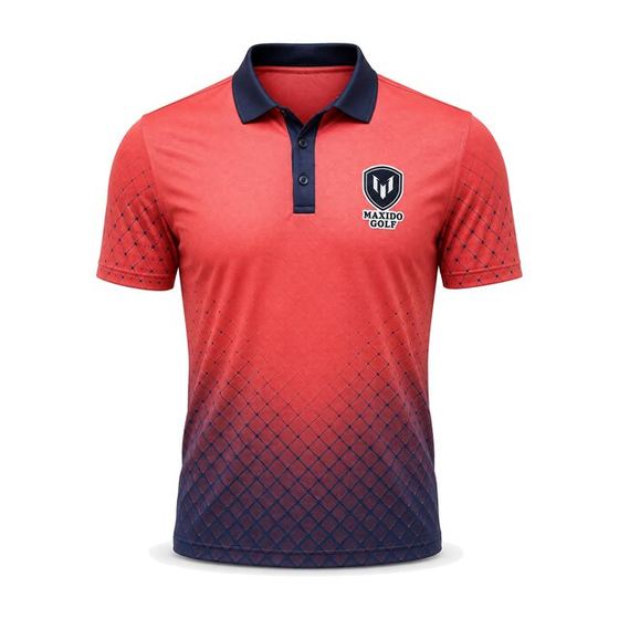 Gradient Polo — Crimson Dusk golf product by Maxido Golf
